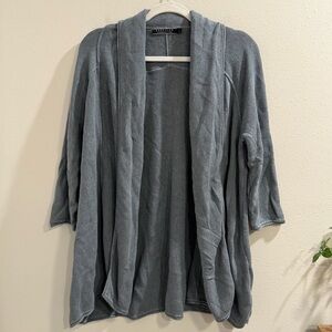Peruvian Connection Size Large Pima Cotton Open Front Cardigan Sweater Soft Knit